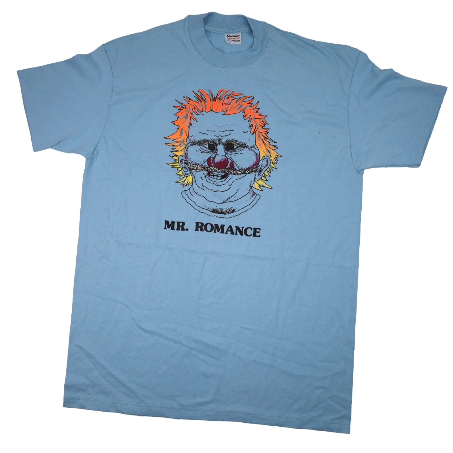 Vintage VINTAGE Mr. Romance Mens XL Ugly Face Graphic T shirt Blue Shirt Mens XL Blue Graphic Ugly Face Vintage Shirt Size US XL / EU 56 / 4 - 2 Thumbnail