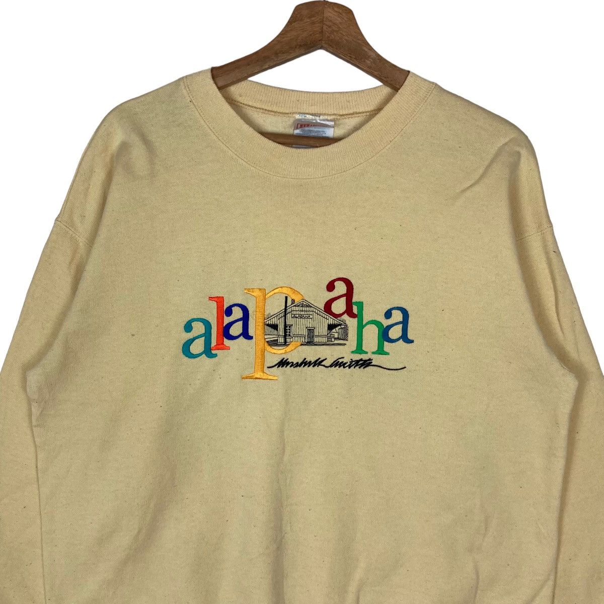 Hanes Vintage Hanes Alapaha Spell Out Pullover Jumper Sweatshirt Size US M / EU 48-50 / 2 - 2 Thumbnail