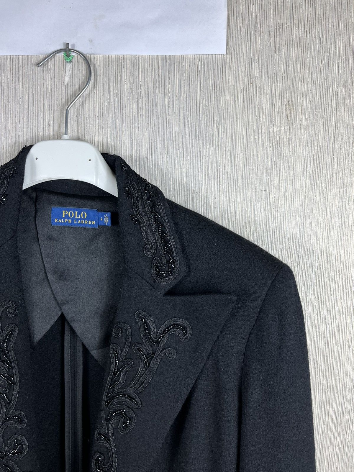 Polo Ralph Lauren × Ralph Lauren Polo Ralph Lauren wool beaded blazer jacket decorated collar Size S / US 4 / IT 40 - 7 Thumbnail