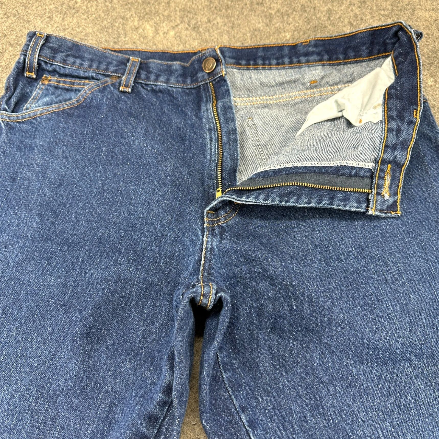 Dickies Dickies Jeans Mens 36x32 Blue Straight Leg Relaxed Fit Denim Cotton Workwear Pants Size US 36 / EU 52 - 2 Thumbnail