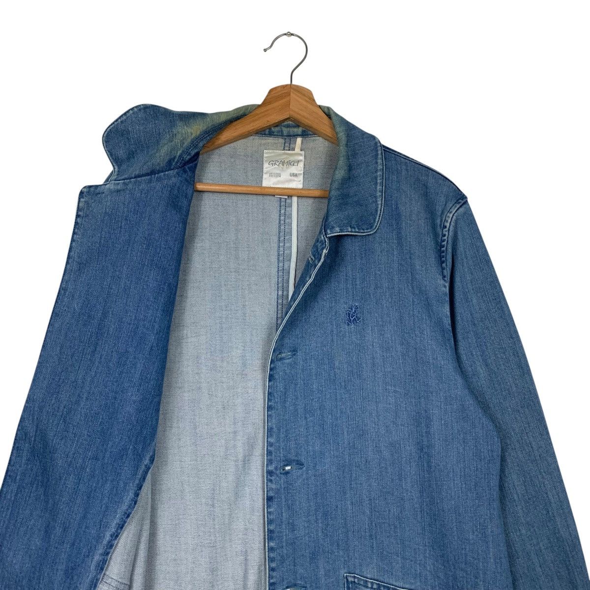 Gramicci GRAMICCI Embroidery Small Logo Work Denim Jacket #2145-C95 Size US XL / EU 56 / 4 - 10 Thumbnail