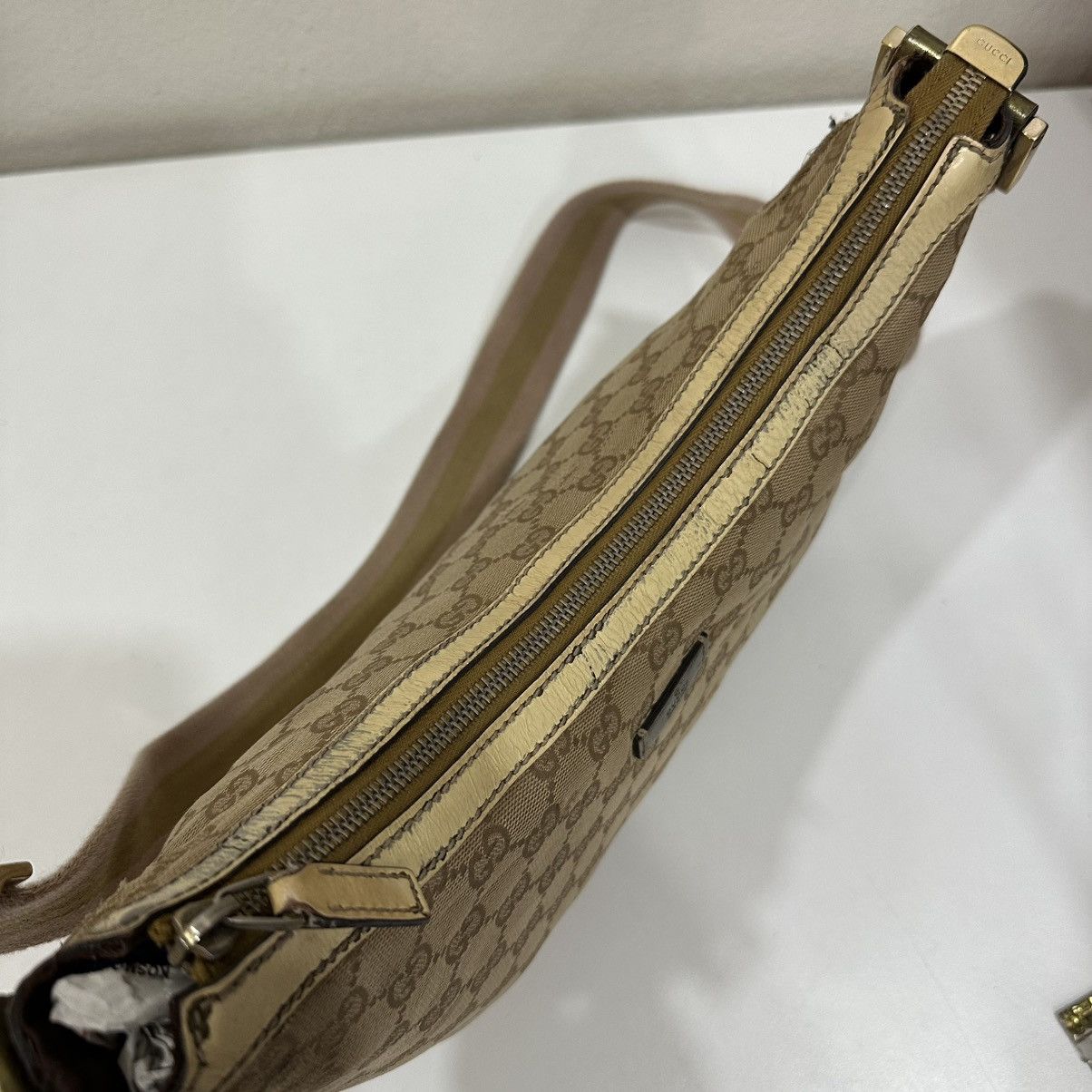 Gucci GUCCI GG HALF MOON CANVAS CROSSBODY BAG 18 Size ONE SIZE - 11 Thumbnail