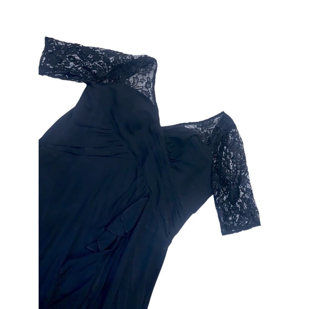 Other Long Maxi Formal Gown Dress Black 1/2 Sleeve Lace 3XL Women Size 3XL / US 20-22 - 3 Thumbnail