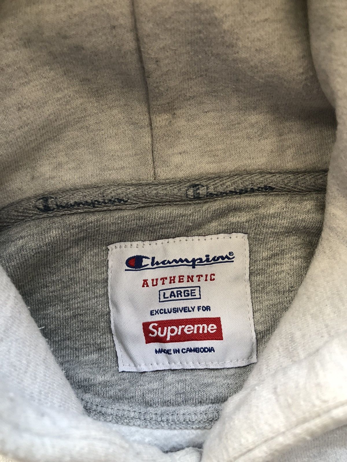 Champion × Supreme Supreme x Champion ash grey hoodie Size US L / EU 52-54 / 3 - 4 Thumbnail