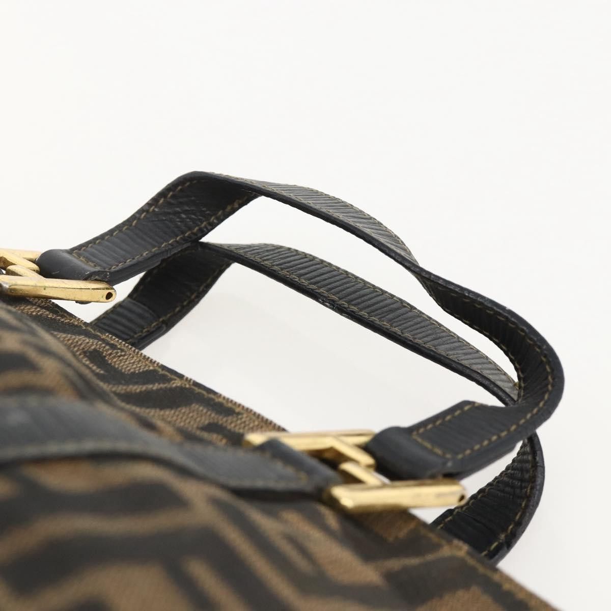 Fendi FENDI Zucca Canvas Hand Bag Brown Black Auth 175625 - Size ONE SIZE - 8 Thumbnail
