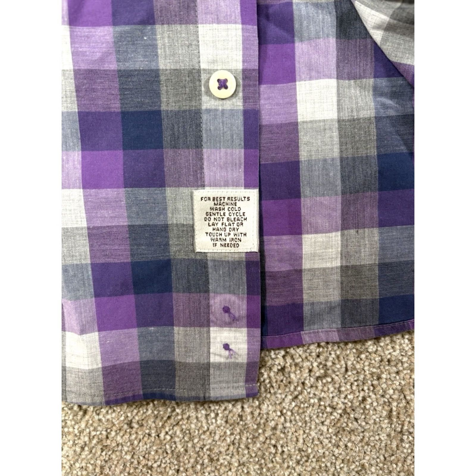 Peter Millar Peter Millar Purple Plaid Long Sleeve Button-Down Shirt Cotton • Men’s M Size US M / EU 48-50 / 2 - 5 Thumbnail