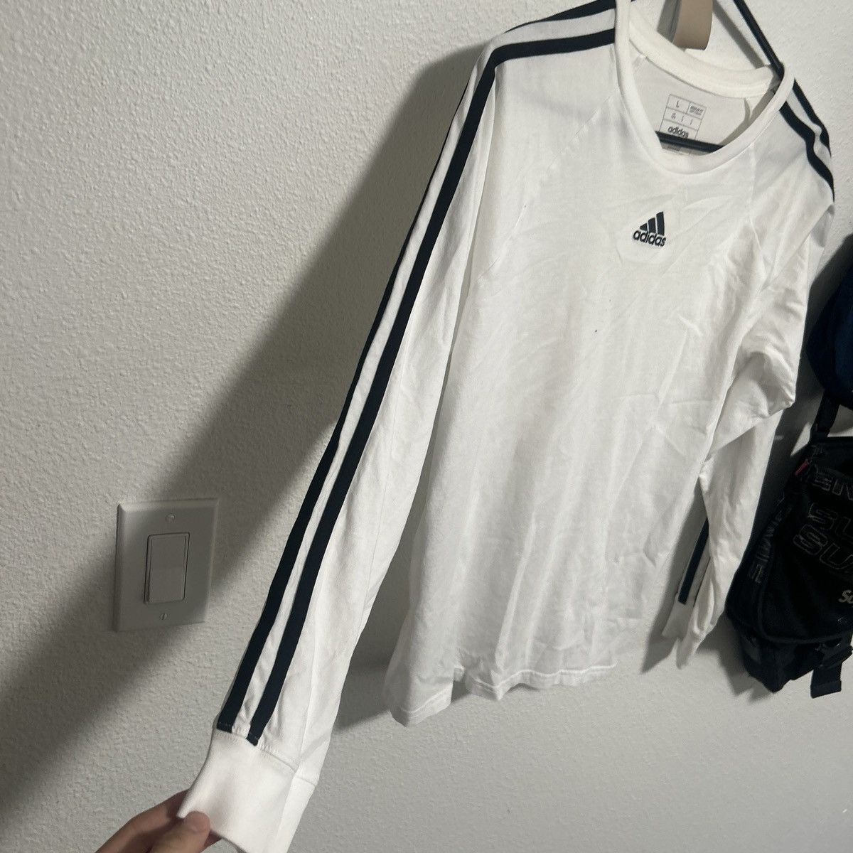 Adidas Adidas white long sleeve t-shirt size L Size L / US 10 / IT 46 - 2 Thumbnail