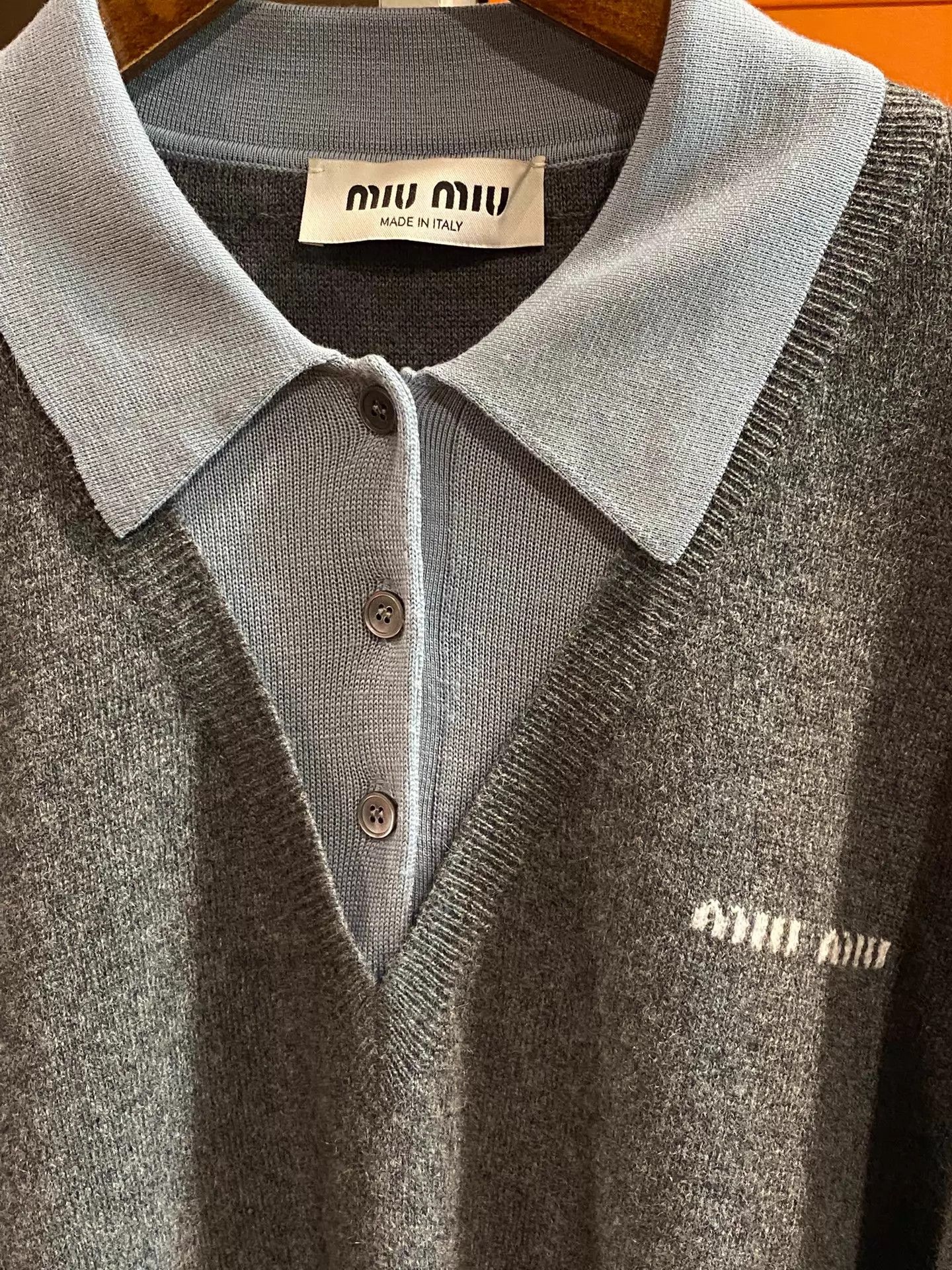 Miu Miu MIU MIU Unisex Cashmere & Wool Blend Two-Tone Sweater Size XS / US 0-2 / IT 36-38 - 7 Thumbnail