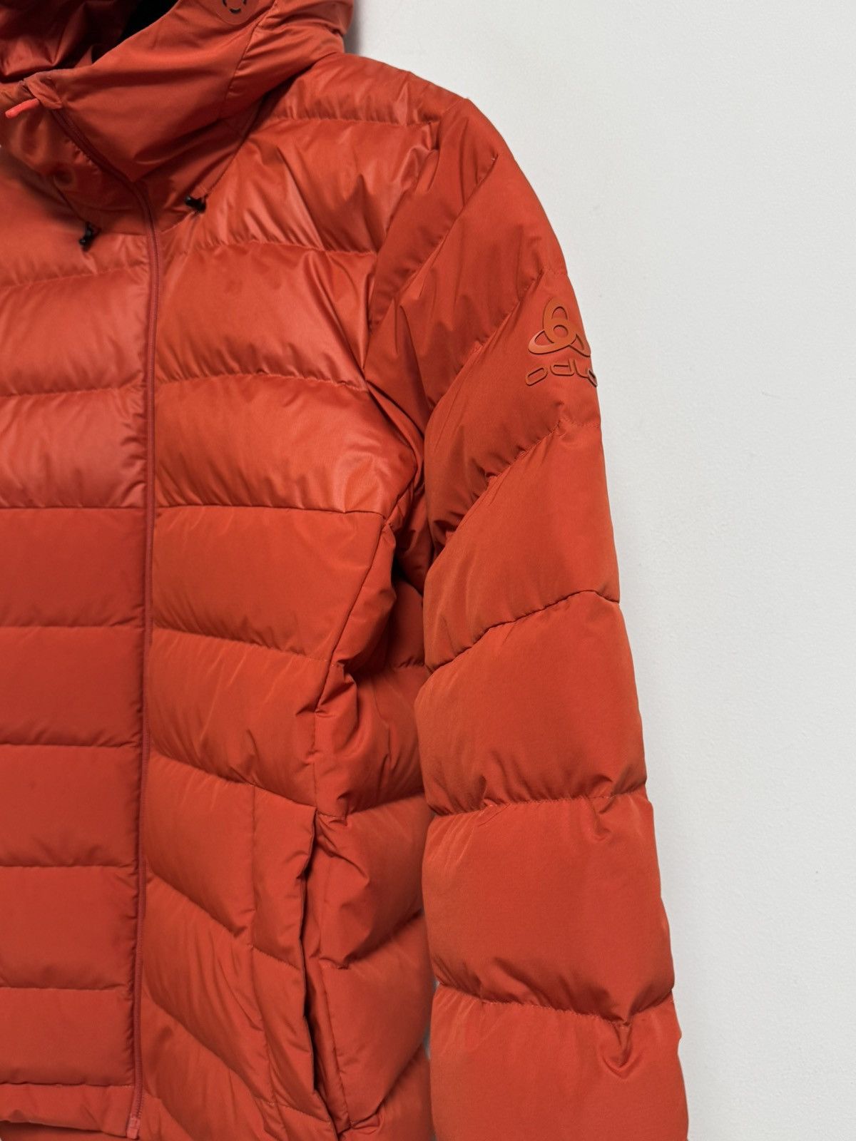 Odlo Down Jacket Red Hooded Puffer Winter Outdoor Men’s