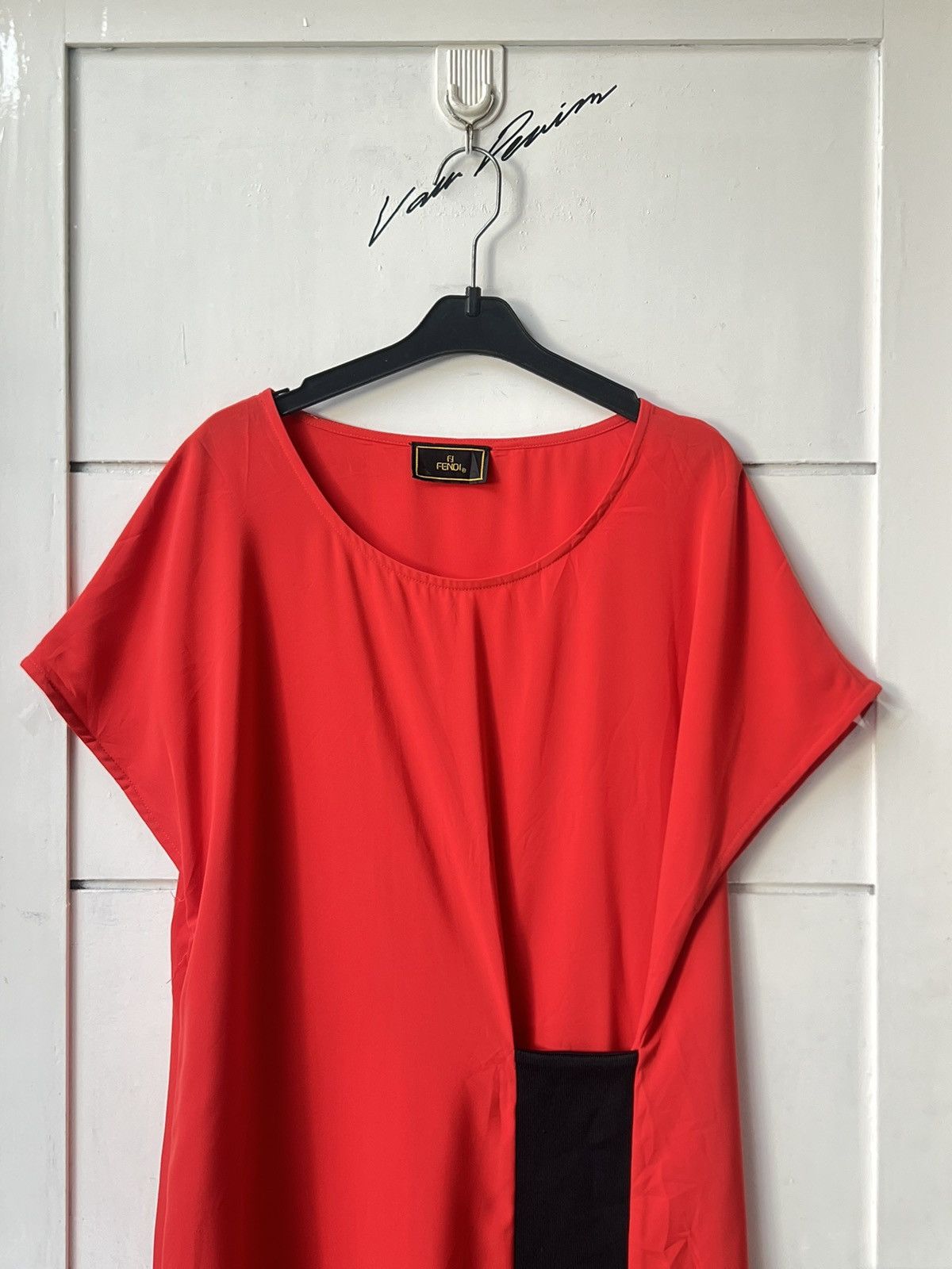 Fendi Fendi Red Midi Dress Size XS / US 0-2 / IT 36-38 - 2 Thumbnail