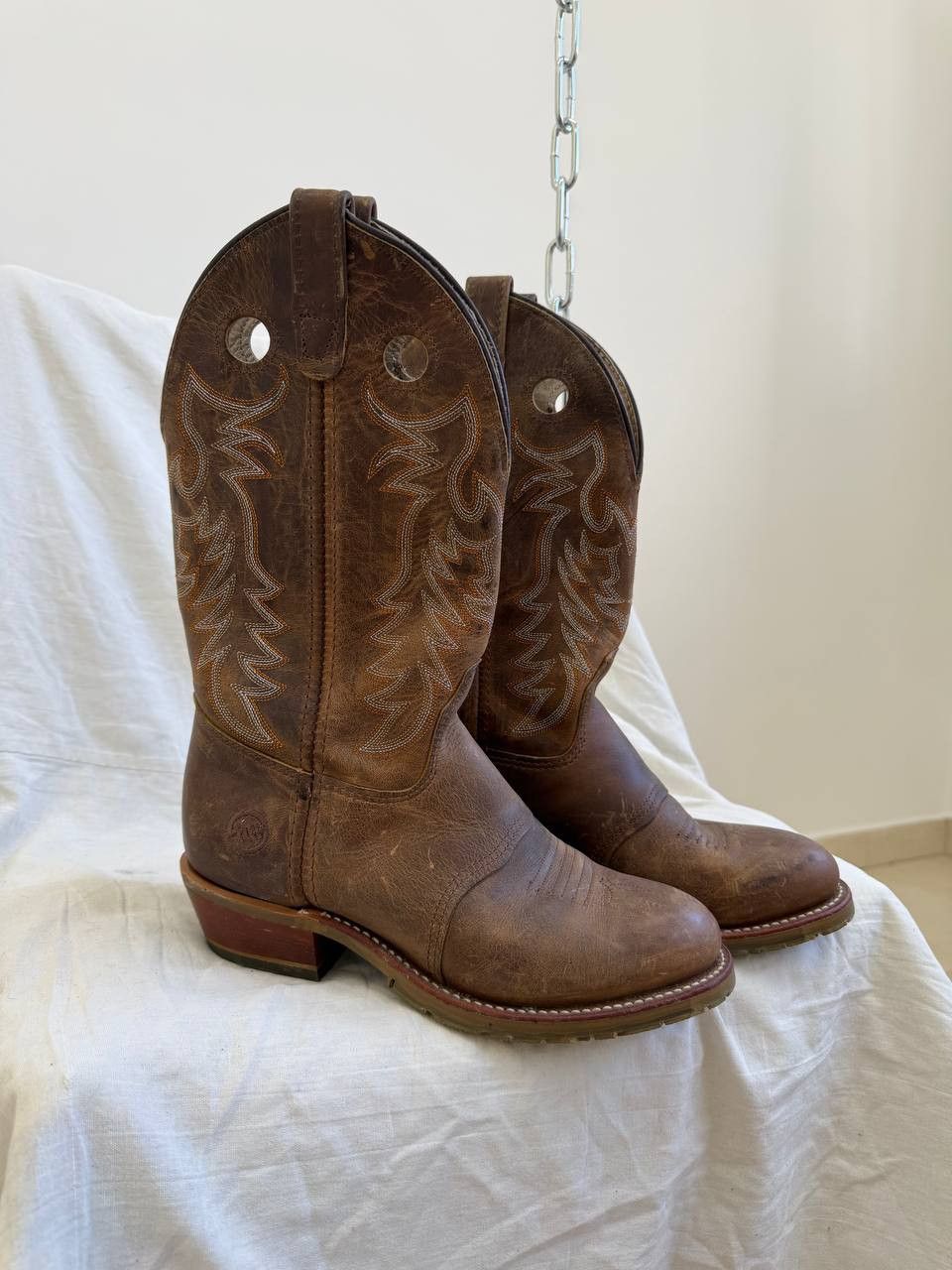 Hedi Slimane Studded platform brown boots avant garde vintage A.S. 98 Size US 7 / EU 40 - 1 Thumbnail