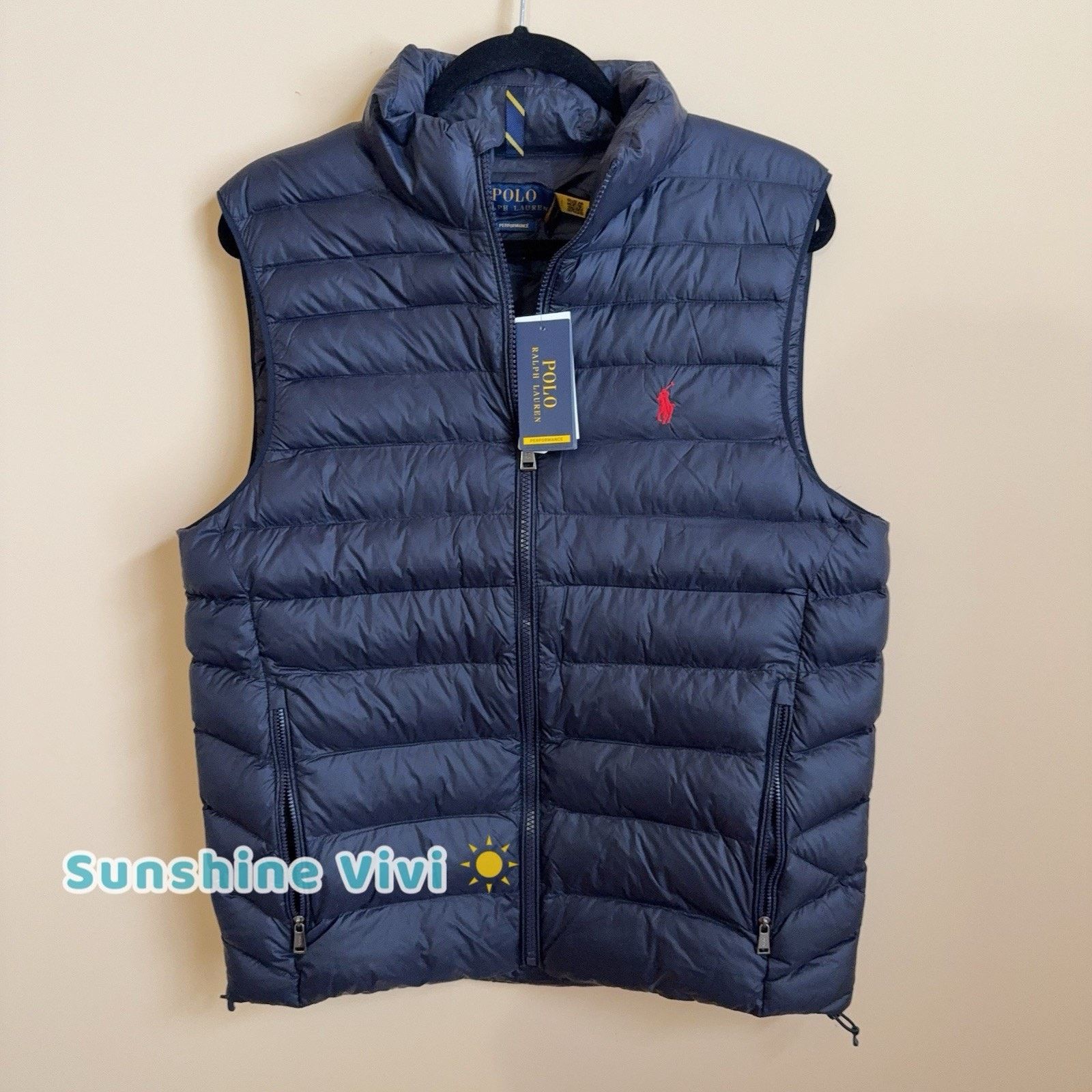 NWT Polo Ralph Lauren Men Colden Packable Vest Navy