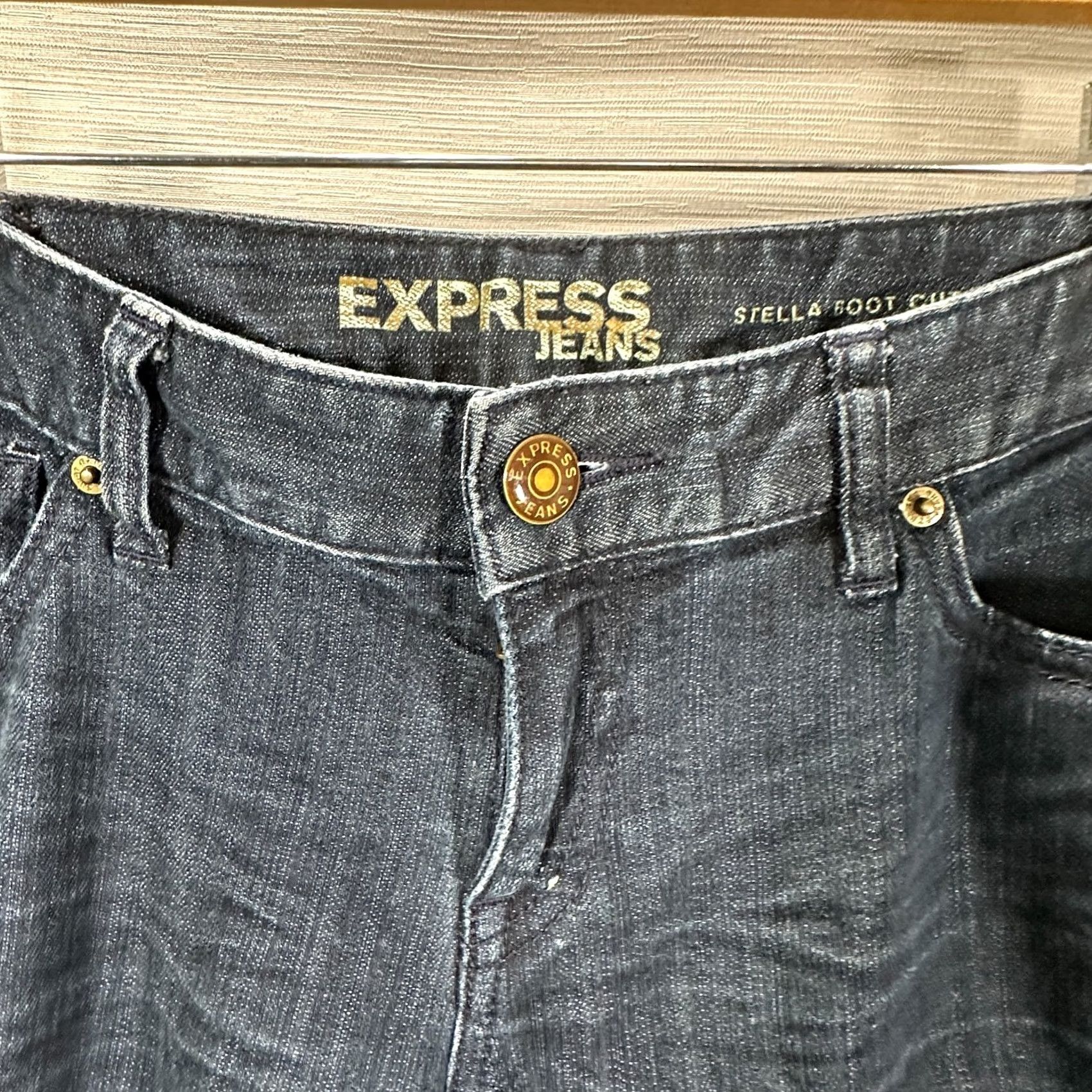 Express Express Jeans Bootcut Womens 6 Stella Dark Wash Cotton Stretch Pockets Jeans Size 28" / US 6 / IT 42 - 5 Thumbnail