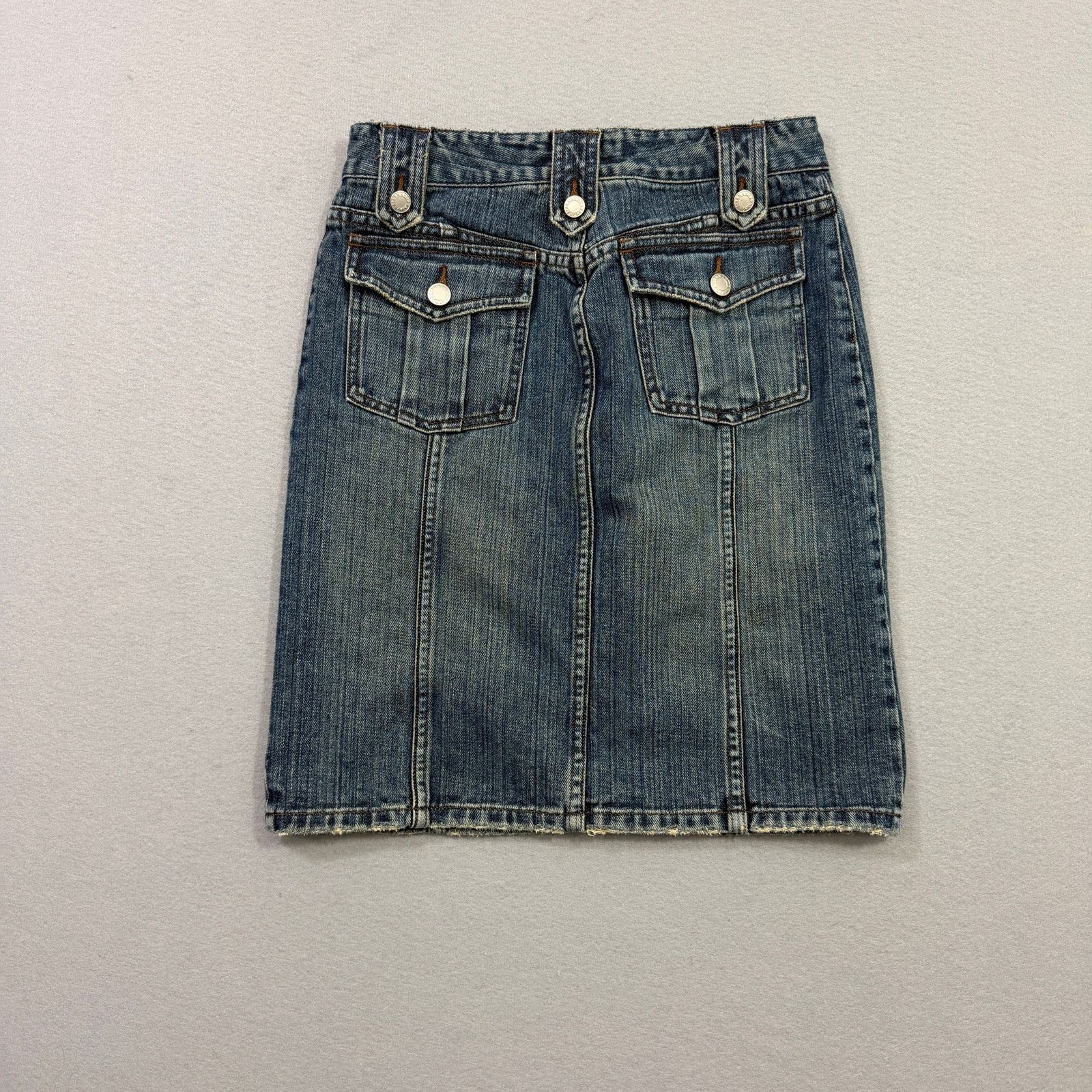 Armani Exchange Vintage Armani Exchange A/X Denim Jean Mini Skirt Women's 2 Size 26" / US 2 / IT 38 - 5 Thumbnail