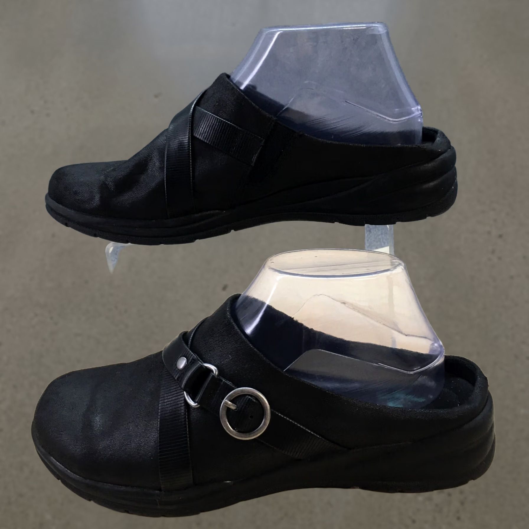 CLOSED Yuu Shoes Womens 8 Edaline Clogs Black Faux Leather Closed Toe Casual Low Top M Width Size M / US 6-8 / IT 42-44 - 1 Thumbnail