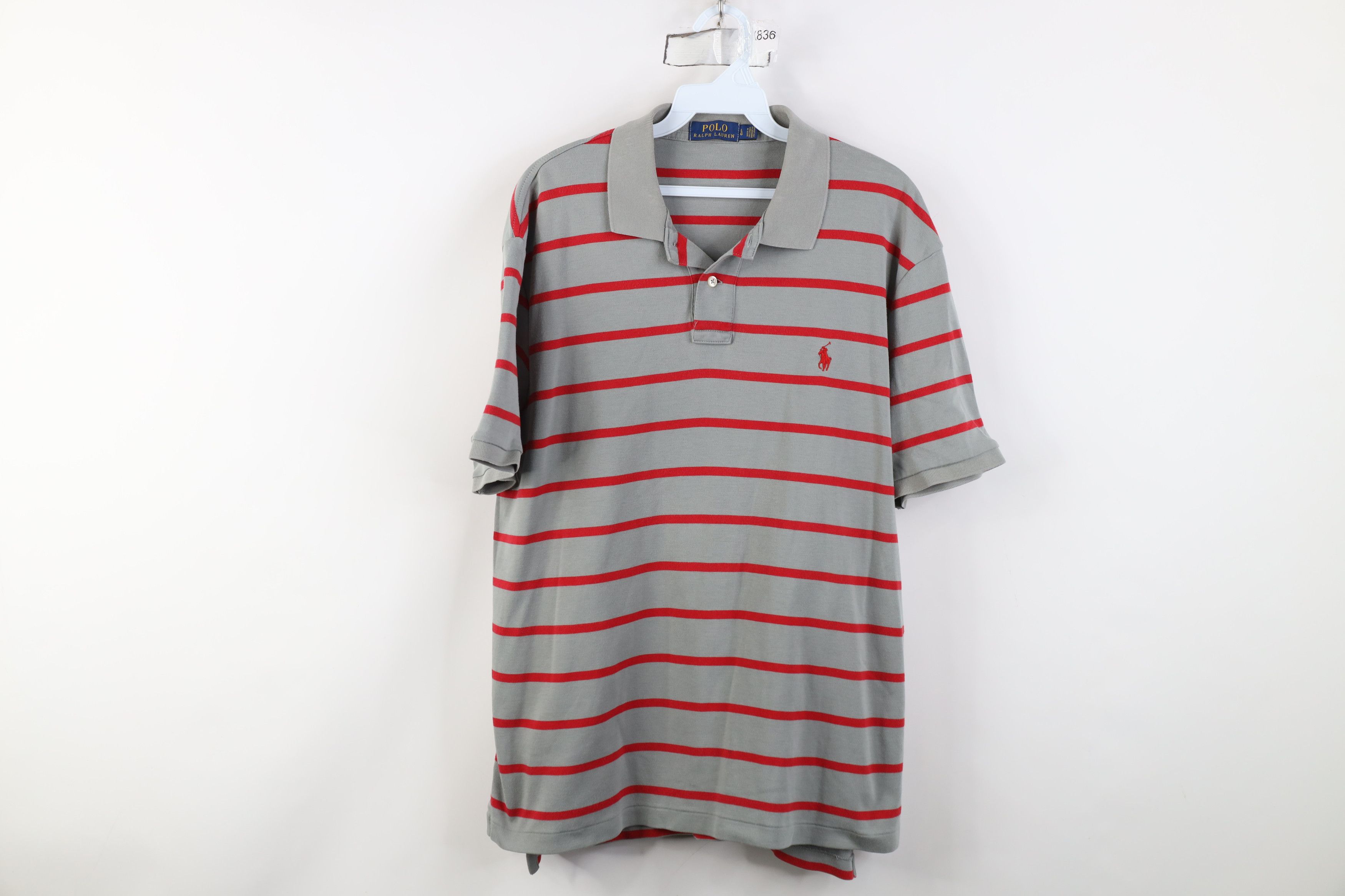 Ralph Lauren Vintage Y2K Ralph Lauren Cotton Knit Striped Golf Polo Shirt Size US L / EU 52-54 / 3 - 1 Thumbnail