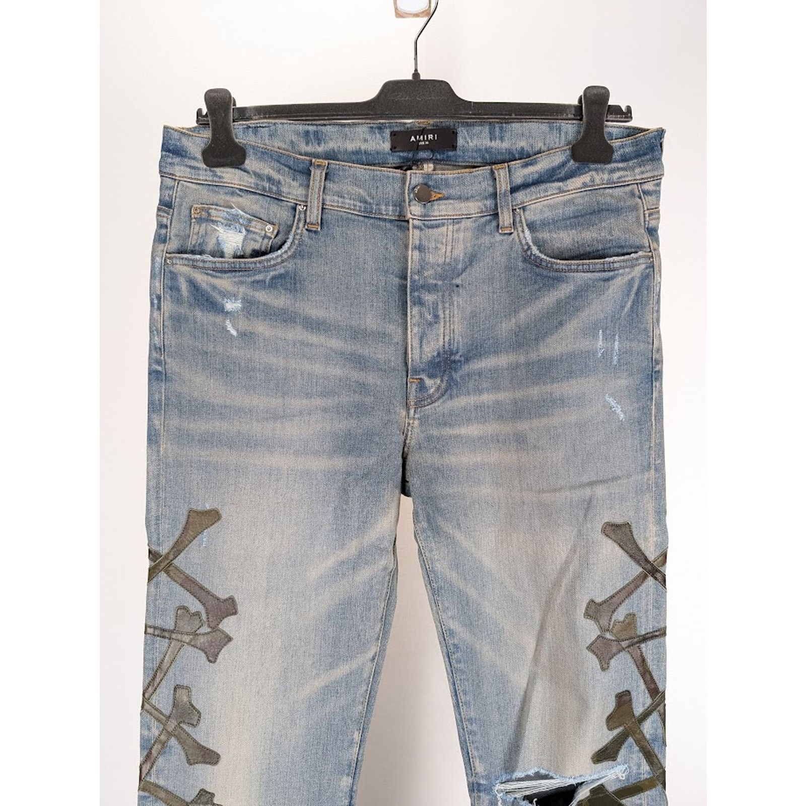 Amiri o1rshd1 Camo Bones Jeans in Clay Indigo Size US 29 - 3 Thumbnail
