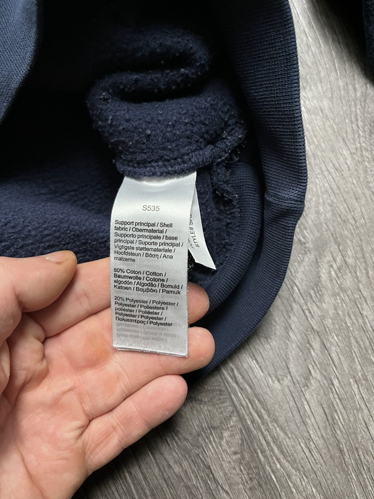 Lacoste Lacoste Classic Fit Navy Hoodie With Sleeve Logo Tape Size M Size US M / EU 48-50 / 2 - 4 Thumbnail