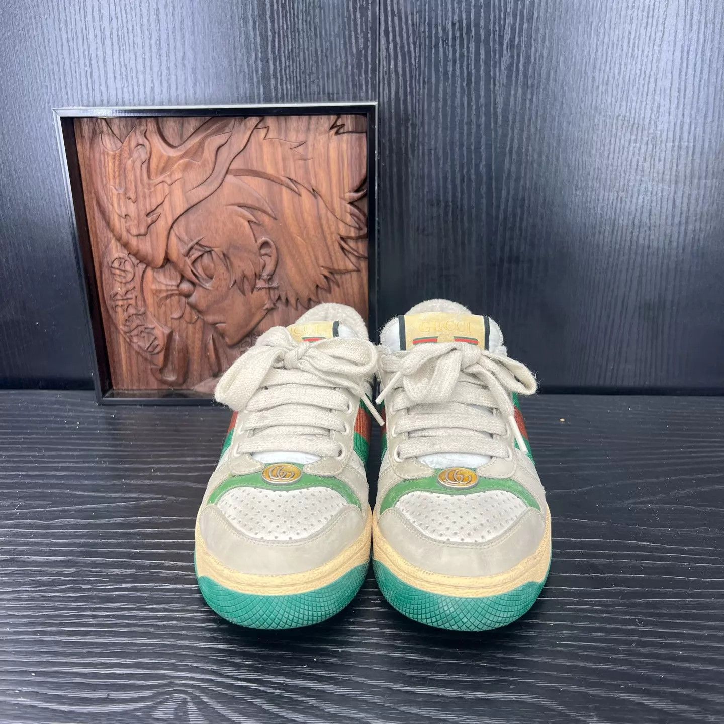 Gucci Gucci Women's No Logo Distressed Sneaker 34.5 Near New Size US 4 / IT 34 - 5 Thumbnail