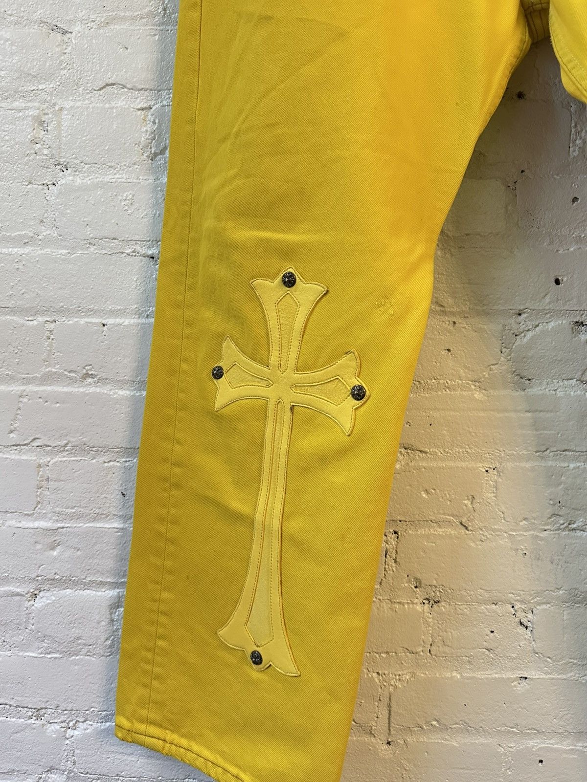Chrome Hearts CHROME HEARTS YELLOW PATCHED HARDWARE DENIM Size US 36 / EU 52 - 3 Thumbnail