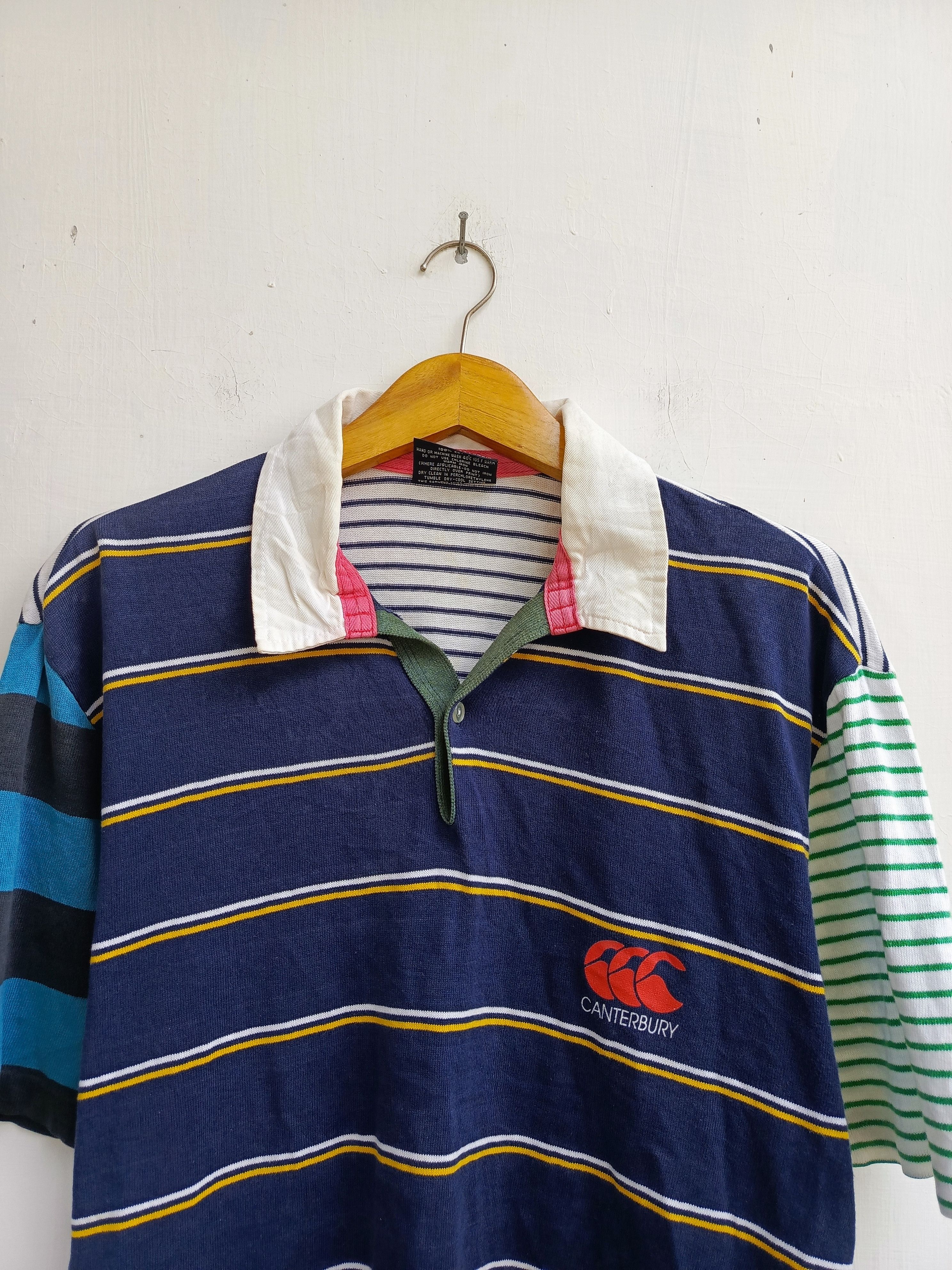 Canterbury of New Zealand Canterbury of New Zealand Stripe Rugby Shirt Vintage Style Size US M / EU 48-50 / 2 - 2 Thumbnail