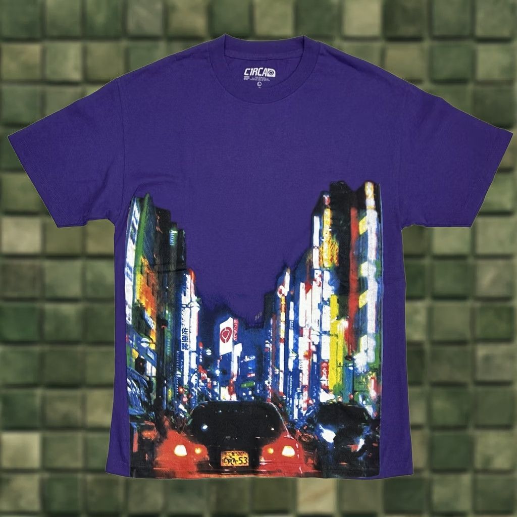 Vintage VINTAGE Circa Footwear Shirt Adult Large Purple City Skate Tee Size US L / EU 52-54 / 3 - 1 Thumbnail