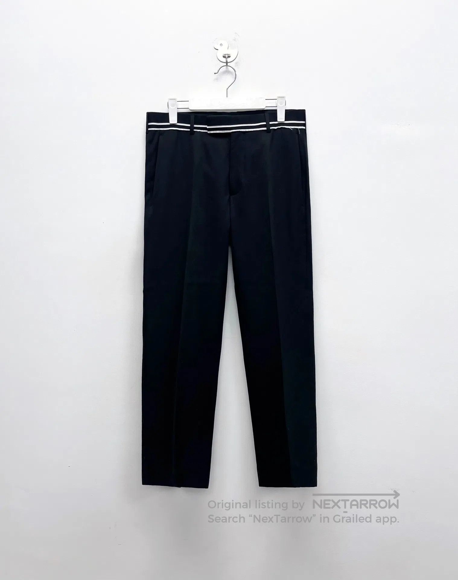 Dior Dior Sweatpants with small fringed striped silk wool blend Size US 34 / EU 50 - 1 Thumbnail