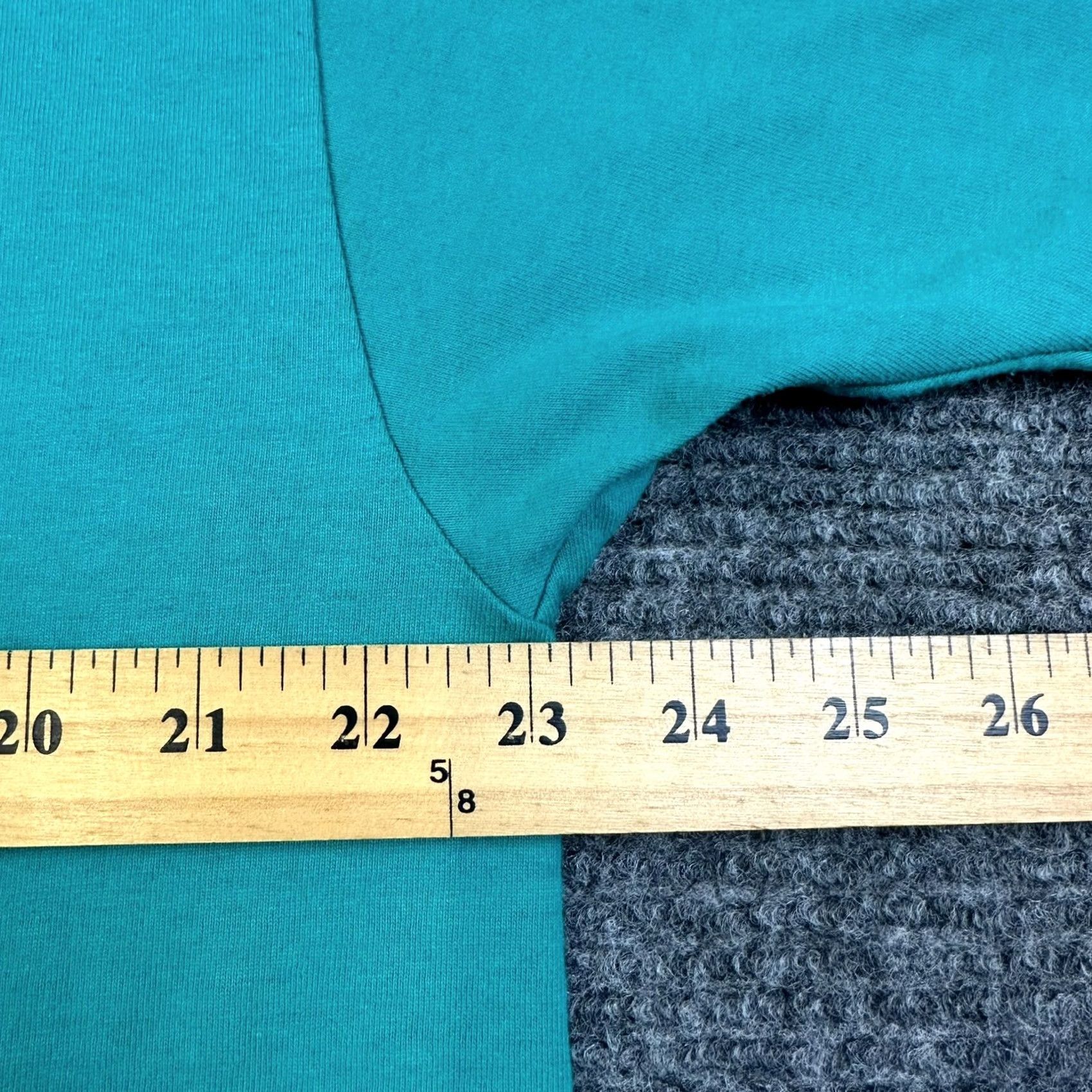 Fruit Of The Loom VINTAGE Fruit of the Loom T-Shirt Adult XL Single Stitch Green Crew Neck Cotton Blend 90s 80s All Seasons Mens Womens Unisex Size US XL / EU 56 / 4 - 6 Thumbnail