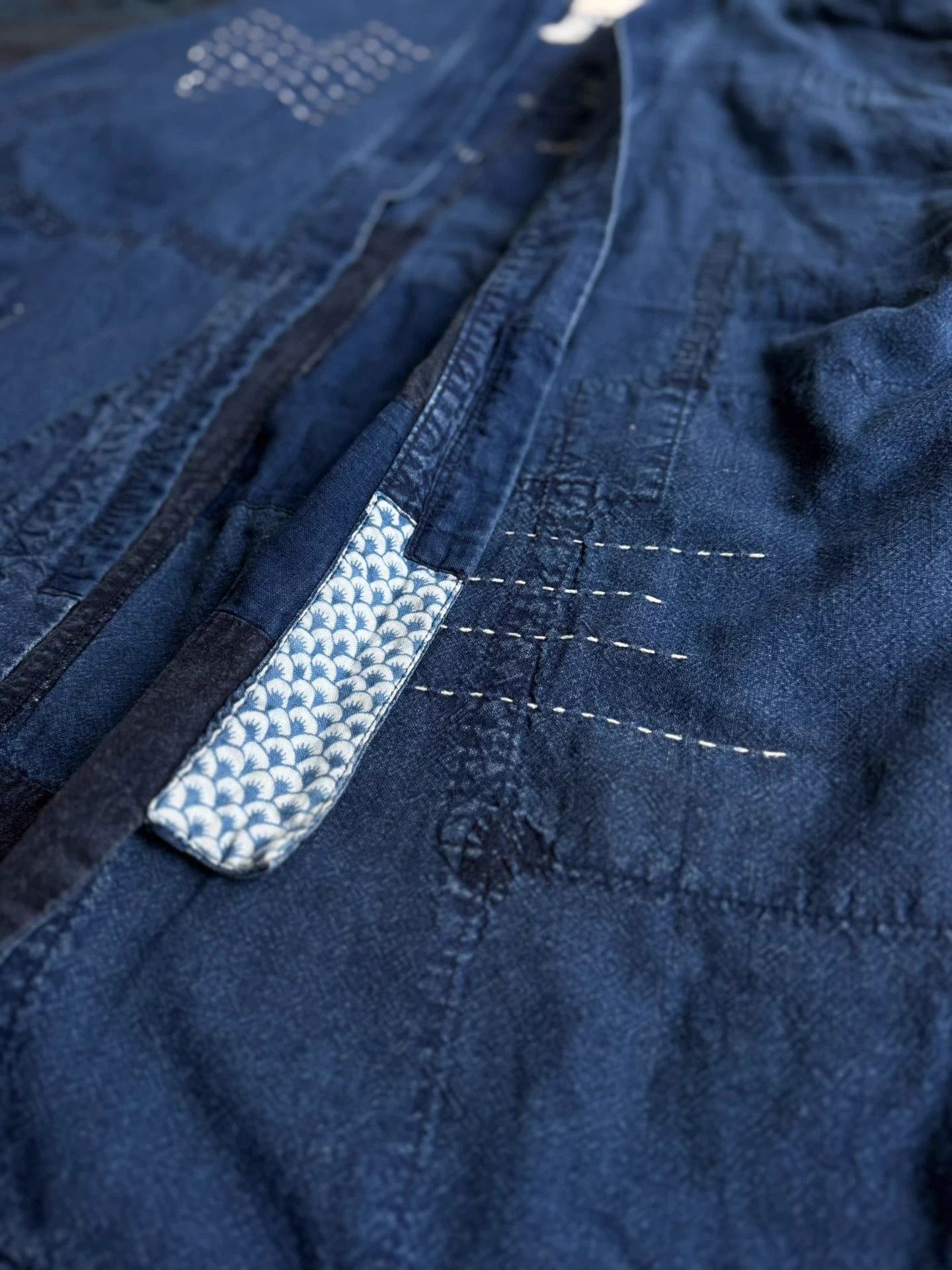 Other Blue Blue Japan Indigo Sashiko Patchwork Robe Coat 2 Size US M / EU 48-50 / 2 - 8 Thumbnail