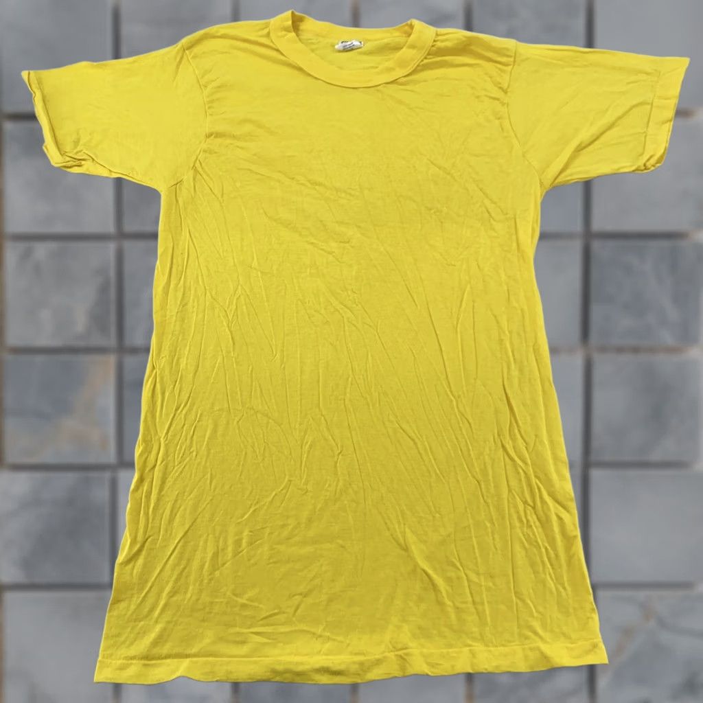 Vintage VINTAGE You’re Tops T-Shirt XS Yellow Crew Neck Short Sleeve Cotton 80s 90s Retro Classic Basic Mens Size US XS / EU 42 / 0 - 1 Thumbnail