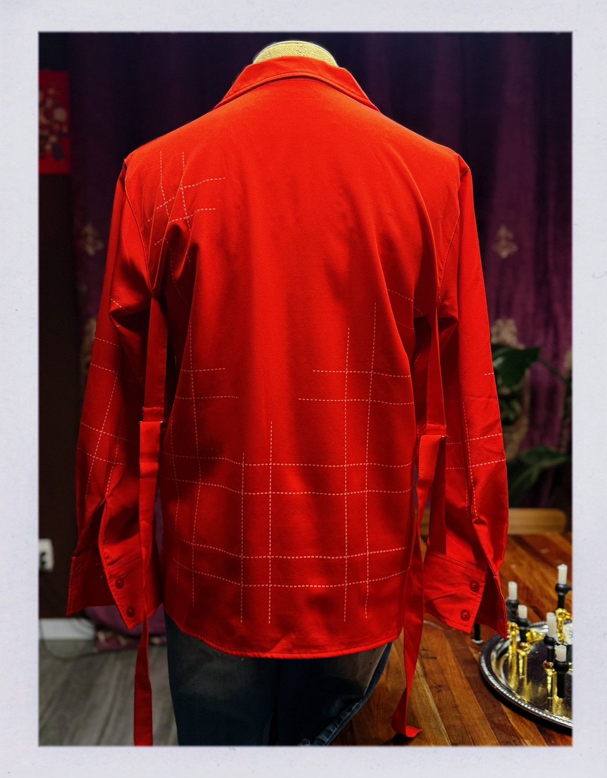 Other Red Embroidered Crane Shirt – Statement Asian-Inspired Size US M / EU 48-50 / 2 - 6 Thumbnail