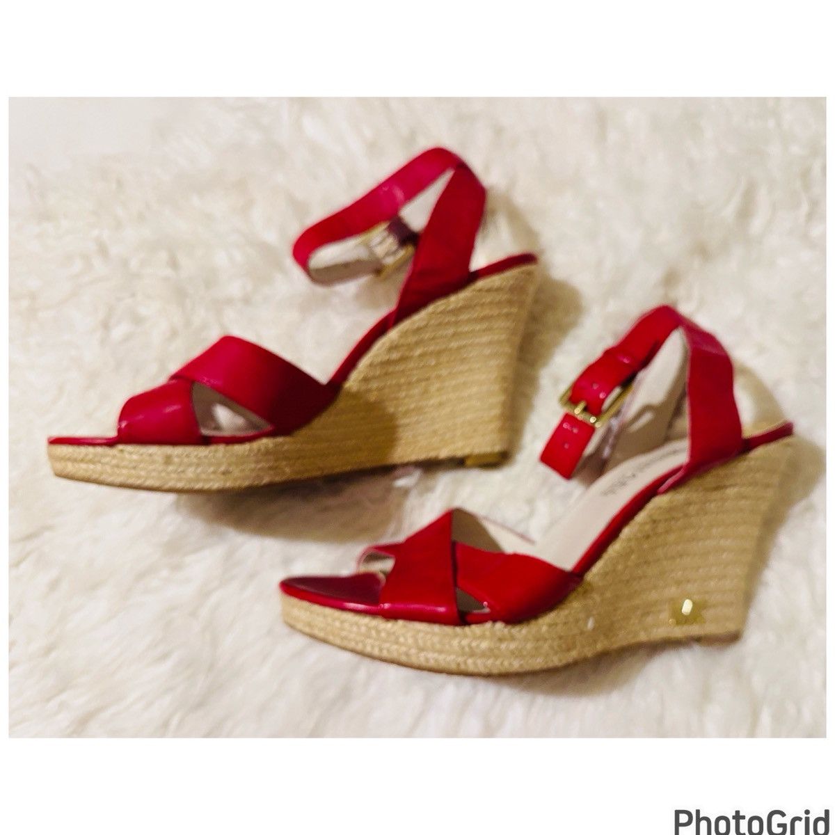 Michael Kors Michael Kors Leather Logo Wedge Sandals 8 Size US 8 / IT 38 - 5 Thumbnail