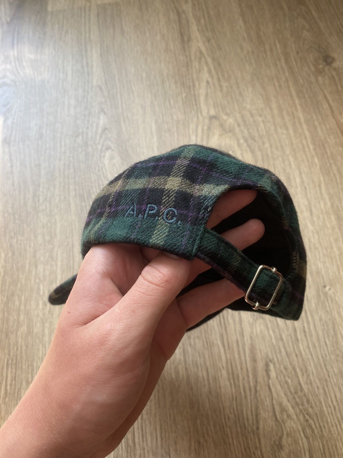 A.P.C. APC A.P.C green checkered Lana woll cap hat Size ONE SIZE - 2 Thumbnail