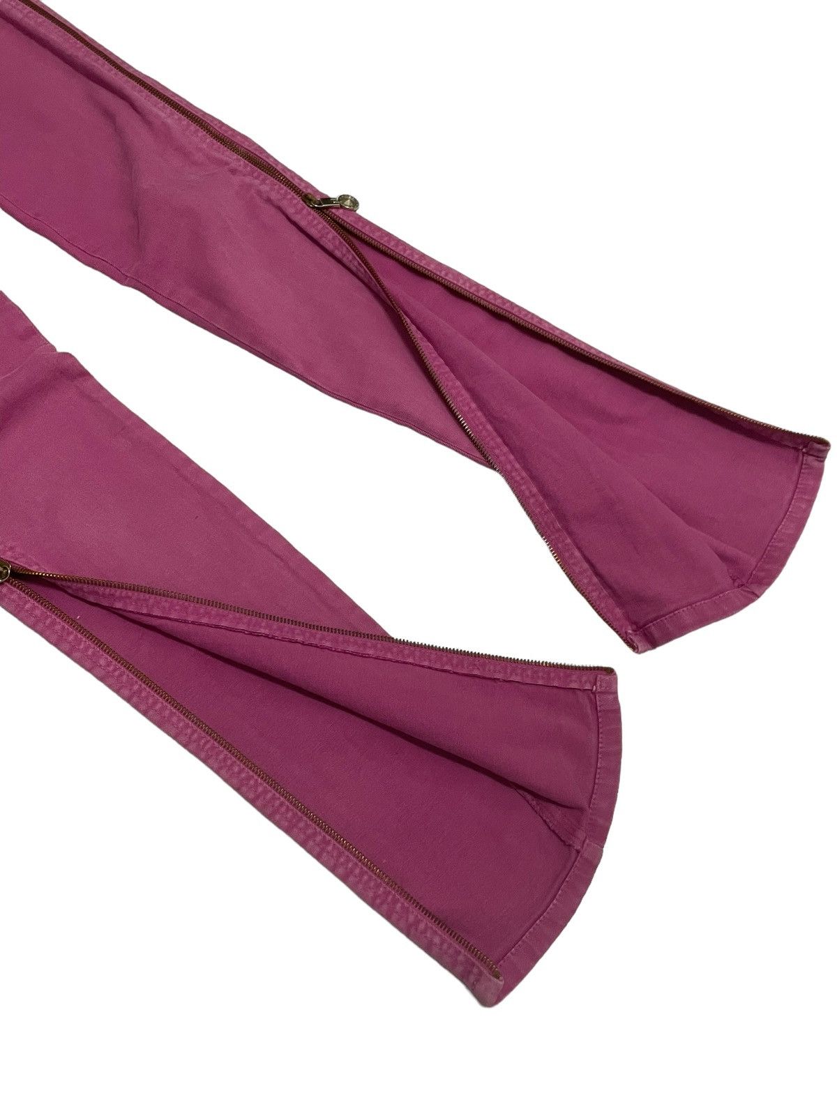 Versace Cross Zip Up Zipper Pink Pants