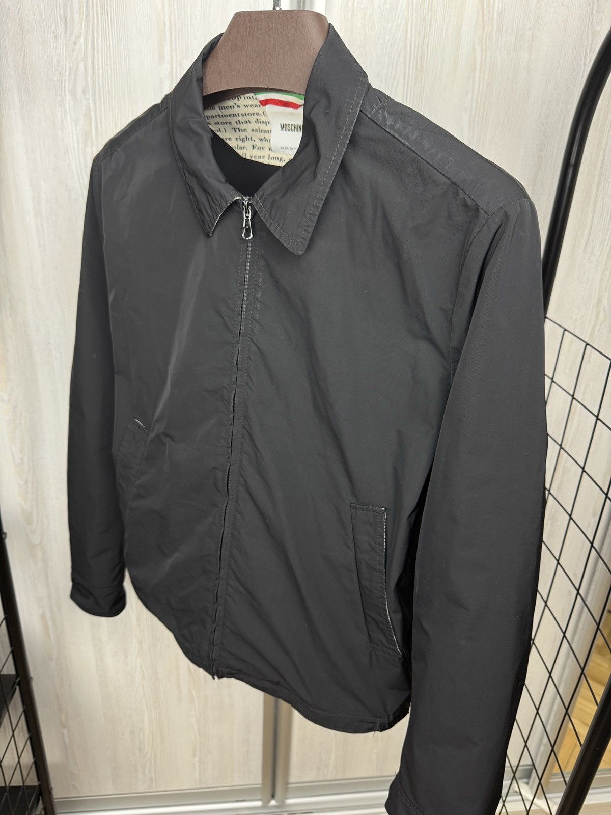 Moschino Moschino vintage nylon newspaper black coach bomber jacket Size US M / EU 48-50 / 2 - 7 Thumbnail