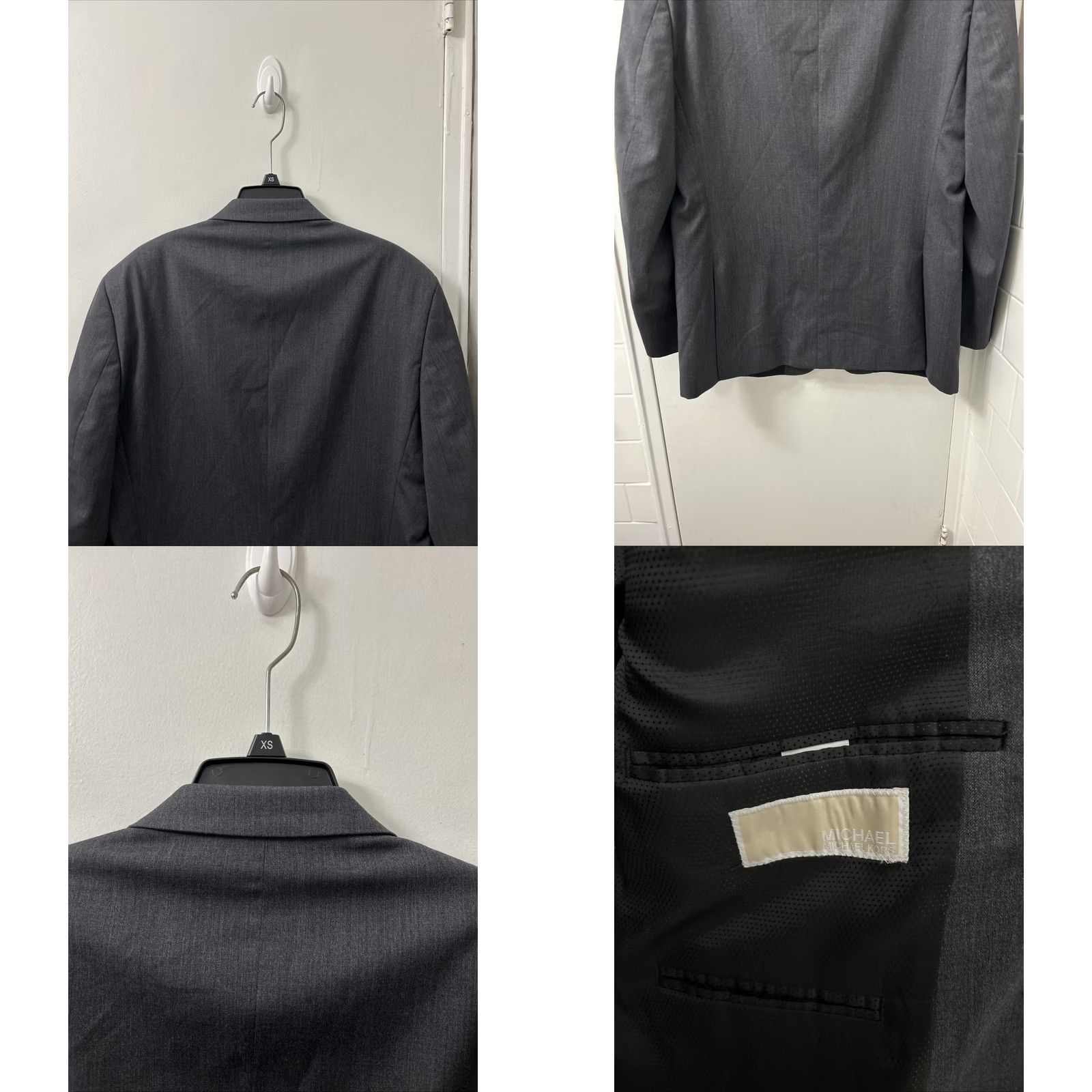 Michael Kors Michael Kors Blazer Mens Sz 42R Gray 100% Wool 2 Buttons Sport Jacket Size 42R - 8 Thumbnail