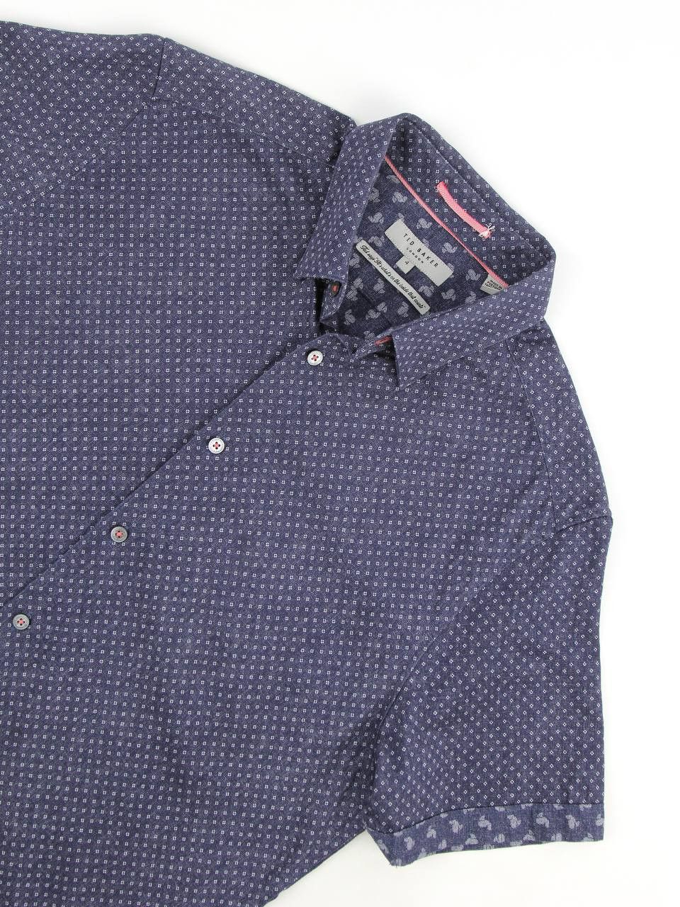 Ted Baker TED BAKER Blue printed short-sleeved shirt Size US M / EU 48-50 / 2 - 7 Thumbnail