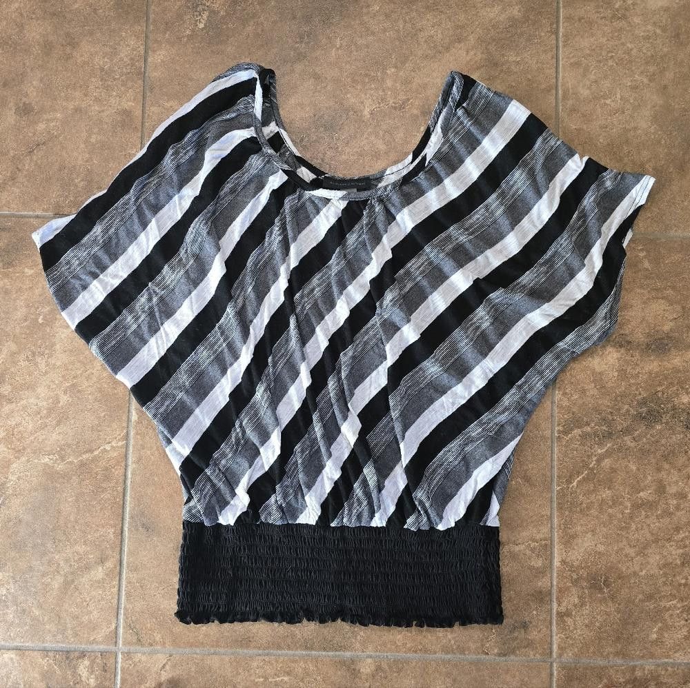 Designer Grey Black ACW Cinched Short Sleeve Size M / US 6-8 / IT 42-44 - 1 Thumbnail