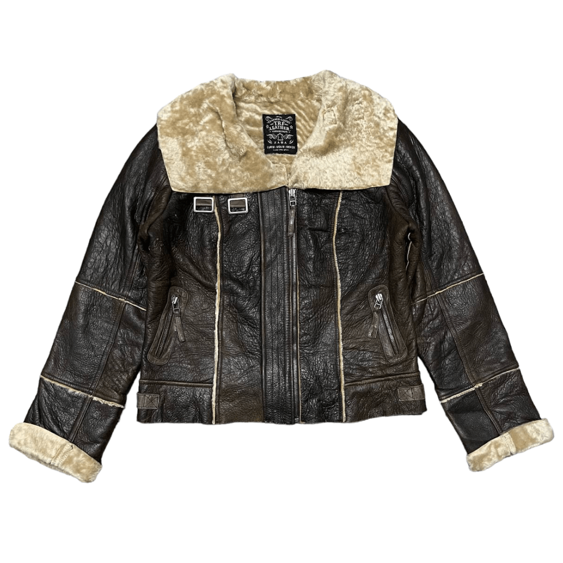 Zara Vintage Zara Shearling Leather Jacket Size M / US 6-8 / IT 42-44 - 1 Thumbnail