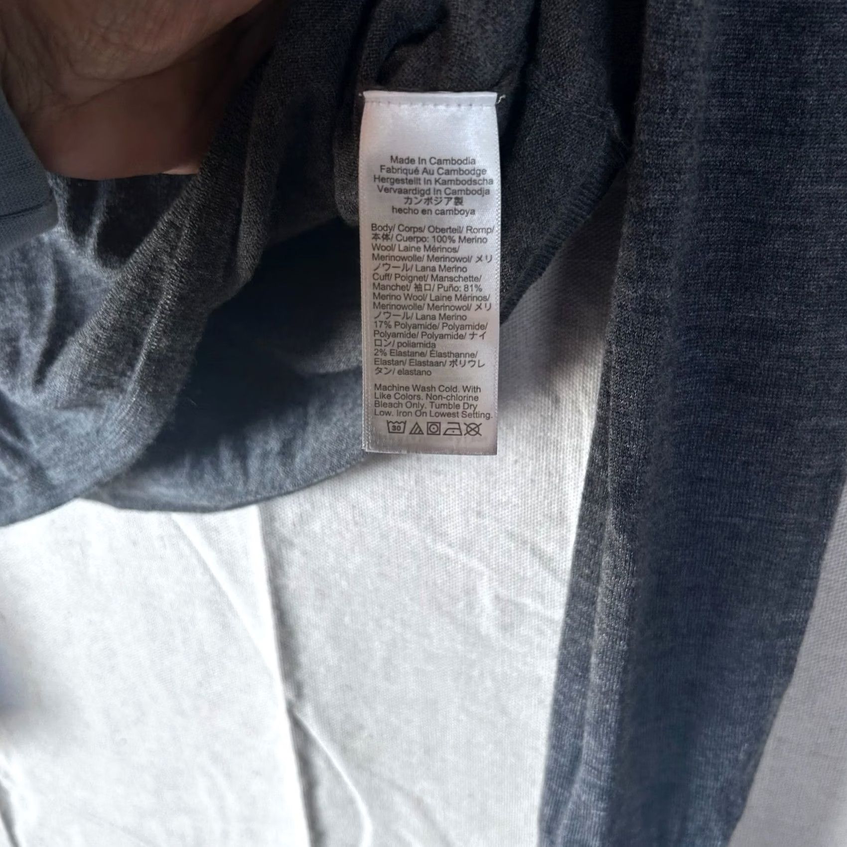 J.Crew J.Crew Womens Size M Charcoal Gray 100% Merino Wool Long Sleeve Crewneck Sweater Size M / US 6-8 / IT 42-44 - 4 Thumbnail