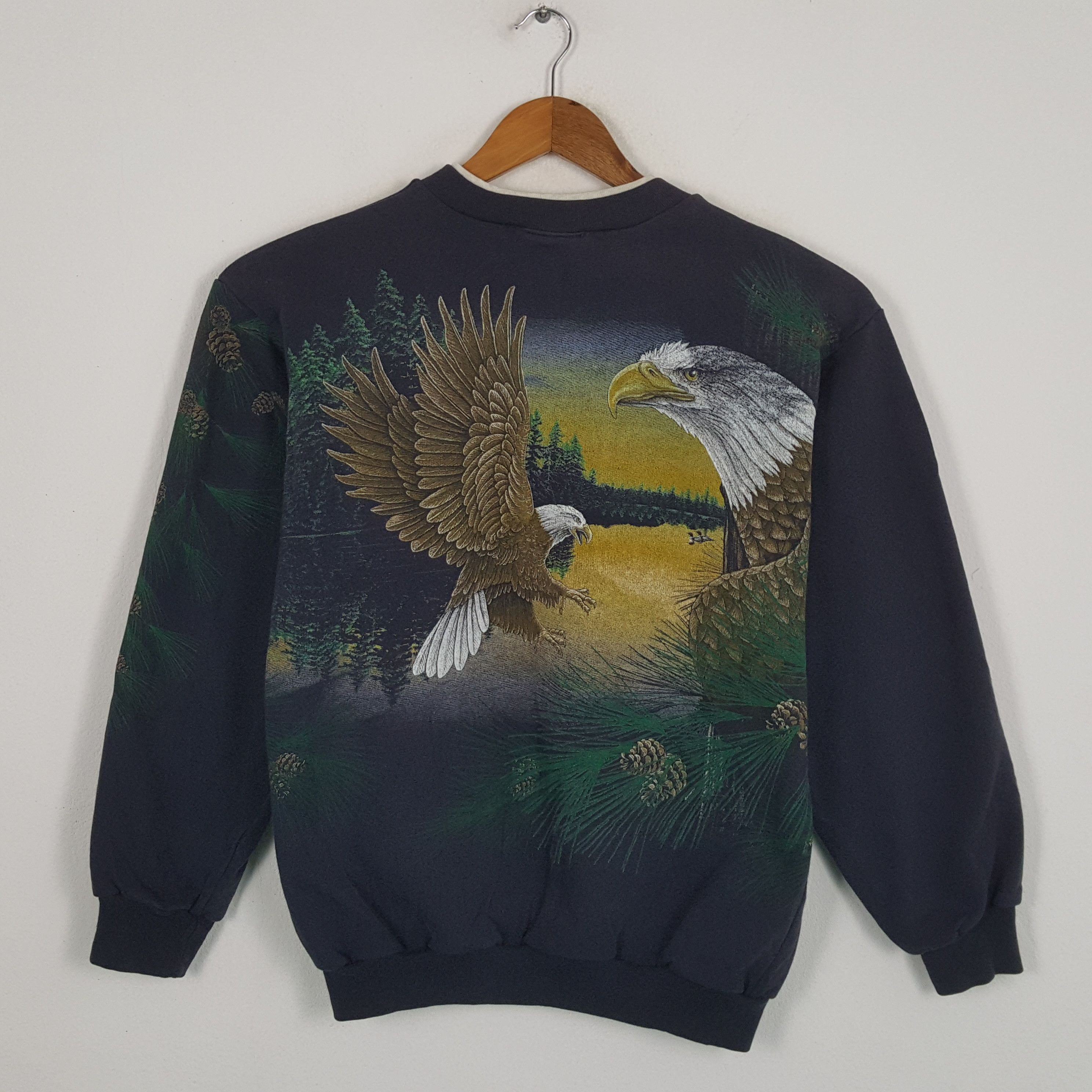 Vintage Vintage EAGLE ART Streetwear Full Print Style Sweatshirts Size US M / EU 48-50 / 2 - 3 Thumbnail