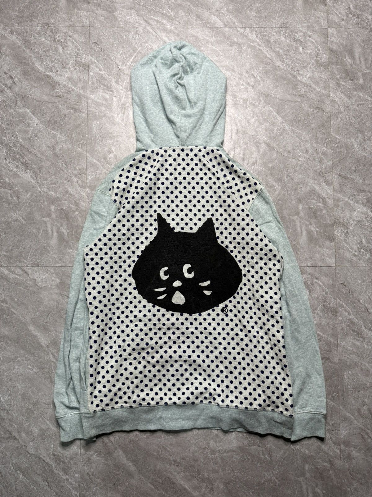 Ne-net ネネット　にゃー パーカー グレー archive 00s y2k Issey Miyake × Japanese Brand × Ne-Net Ne-Net Cat Pocket Zip-Up