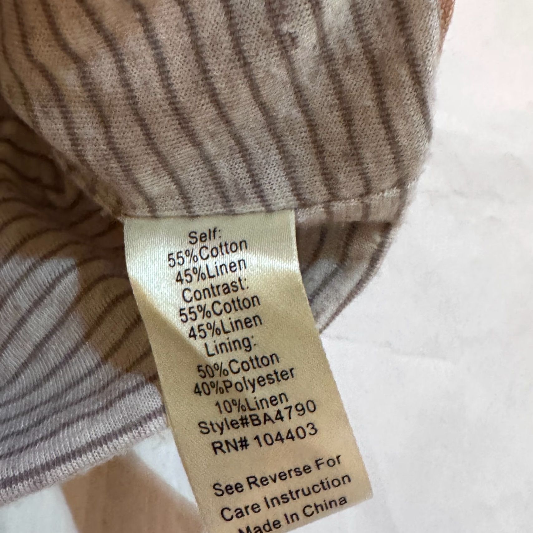 Vintage Blu Pepper Jacket Sz L Pink/Beige Two-Tone Linen-Blend Size L / US 10 / IT 46 - 5 Thumbnail