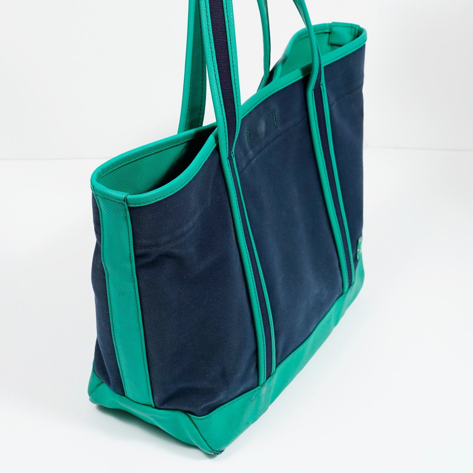 Porter Porter Girl Boyfriend Tote Canvas Navy Green Trim Japan Size ONE SIZE - 13 Thumbnail