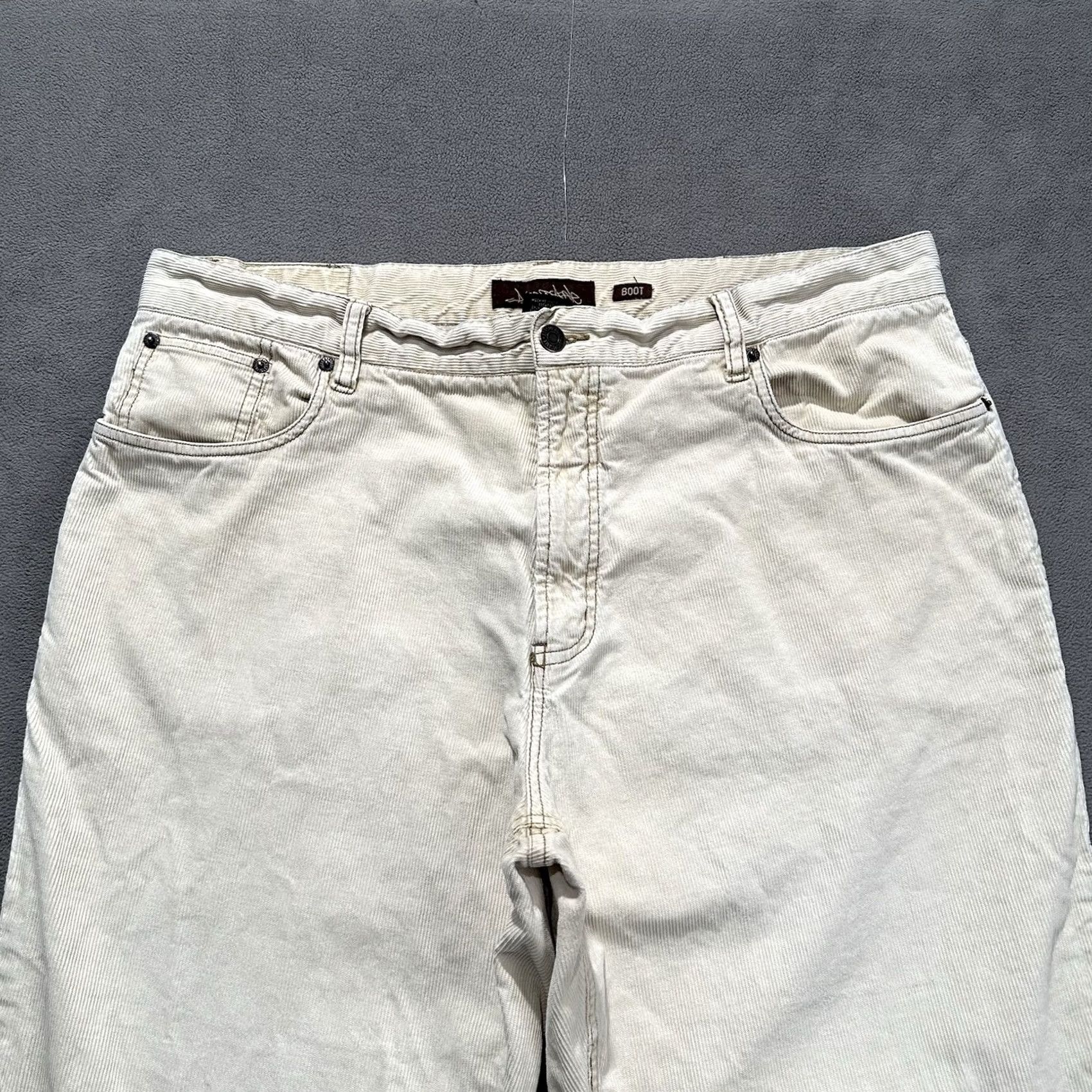 Vintage VINTAGE Aeropostale Pants Mens 38x30 Cream Corduroy Boot Wide Leg Y2K 90s Beige Size US 38 / EU 54 - 3 Thumbnail