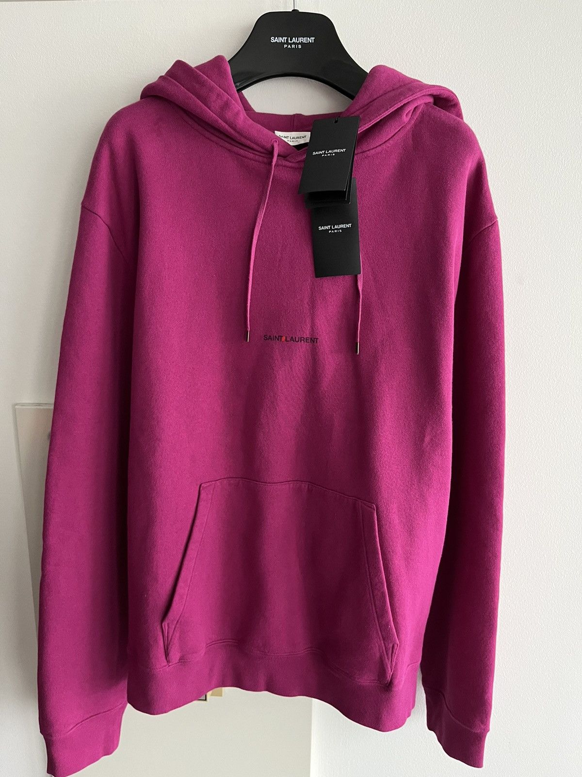 Hedi Slimane × Saint Laurent Paris × Yves Saint Laurent Rare Brand New Rive Gauche Saint Laurent Logo Hoodie Runway Size US XL / EU 56 / 4 - 3 Thumbnail