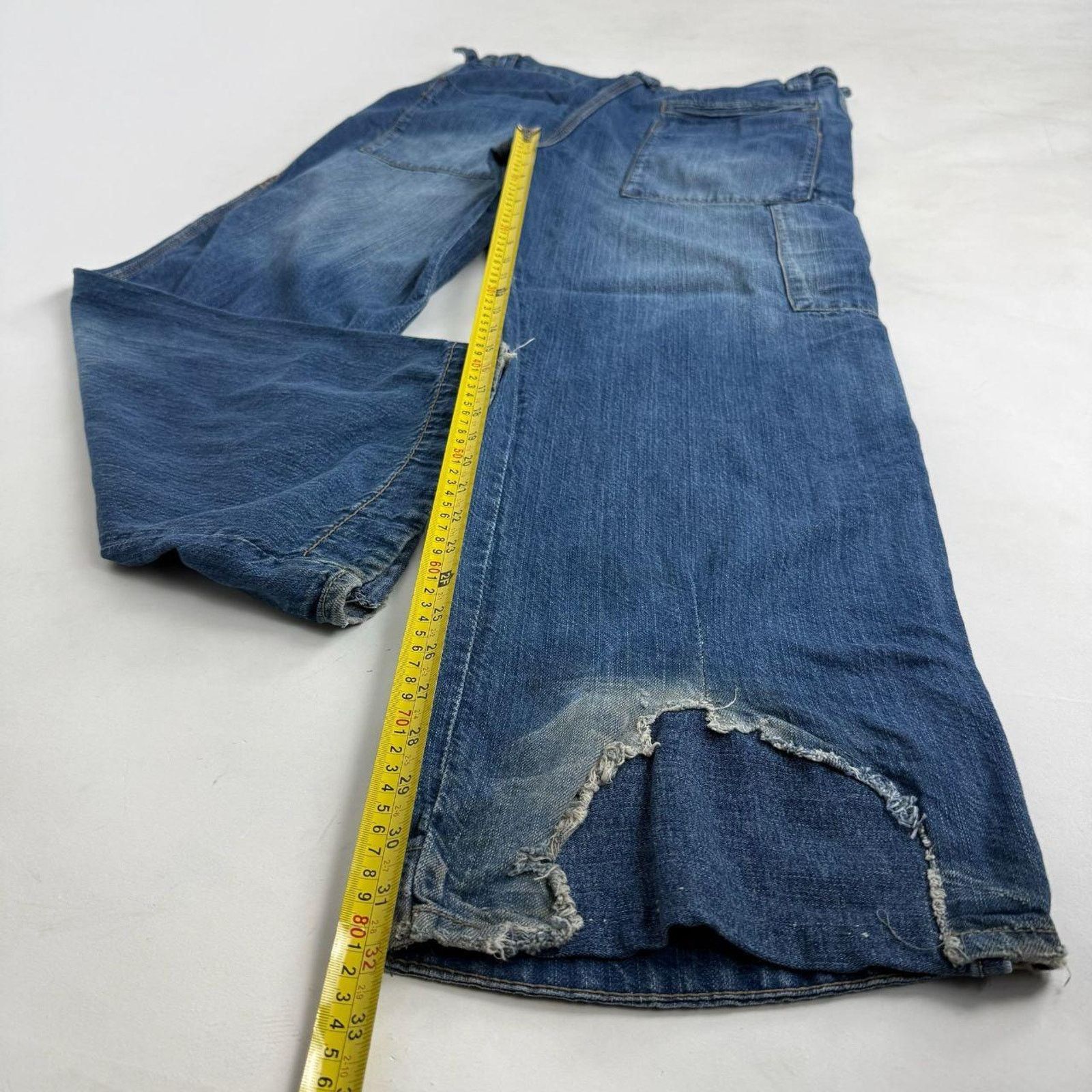 Acne Studios × Japanese Brand × Vintage Vintage y2k faded grunge archive baggy wide leg skater jeans Size US 36 / EU 52 - 3 Thumbnail