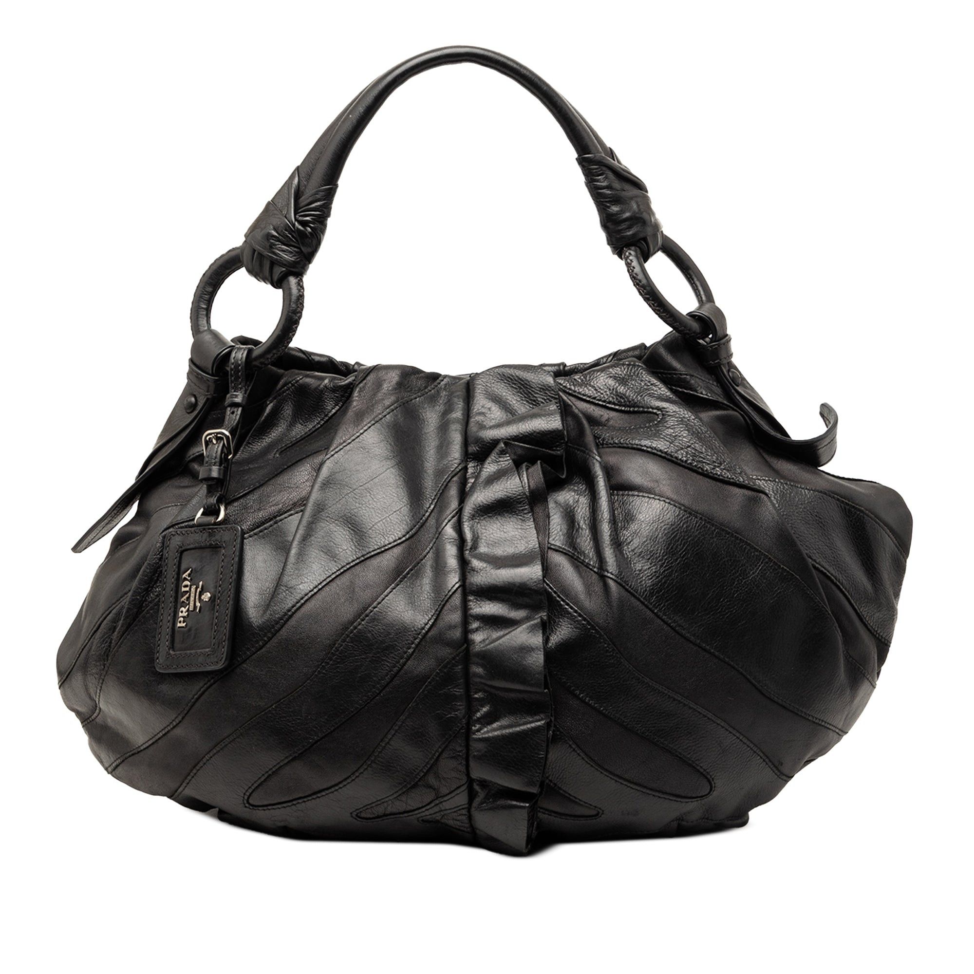 Prada Nappa Mordore Ruffle Hobo Size ONE SIZE - 1 Thumbnail