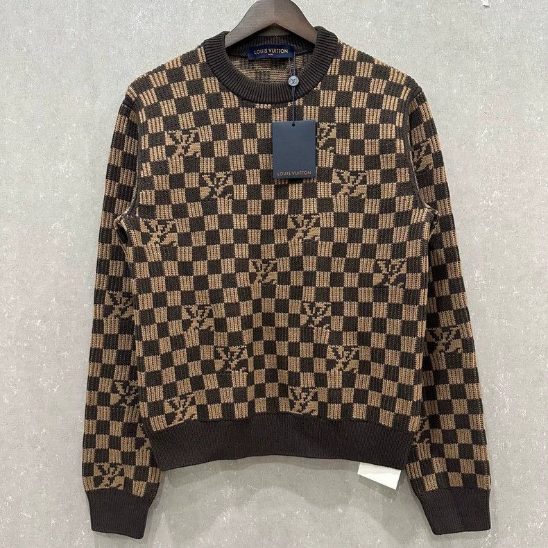 Louis Vuitton Louis Vuitton Thread Checker Sweater Full Print Wool Sweate Size US S / EU 44-46 / 1 - 1 Thumbnail