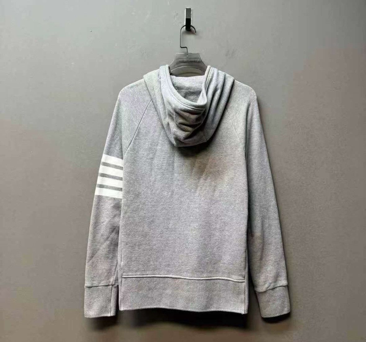 Thom Browne Thom BrowneSleeve-marked striped zipper classic hooded swea Size US XL / EU 56 / 4 - 1 Thumbnail